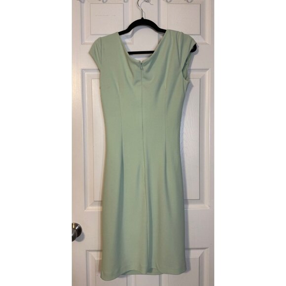 WHBM Dress 6 Light Mint Green Sheath Cap Sleeve Washable Career Church - Picture 8 of 12